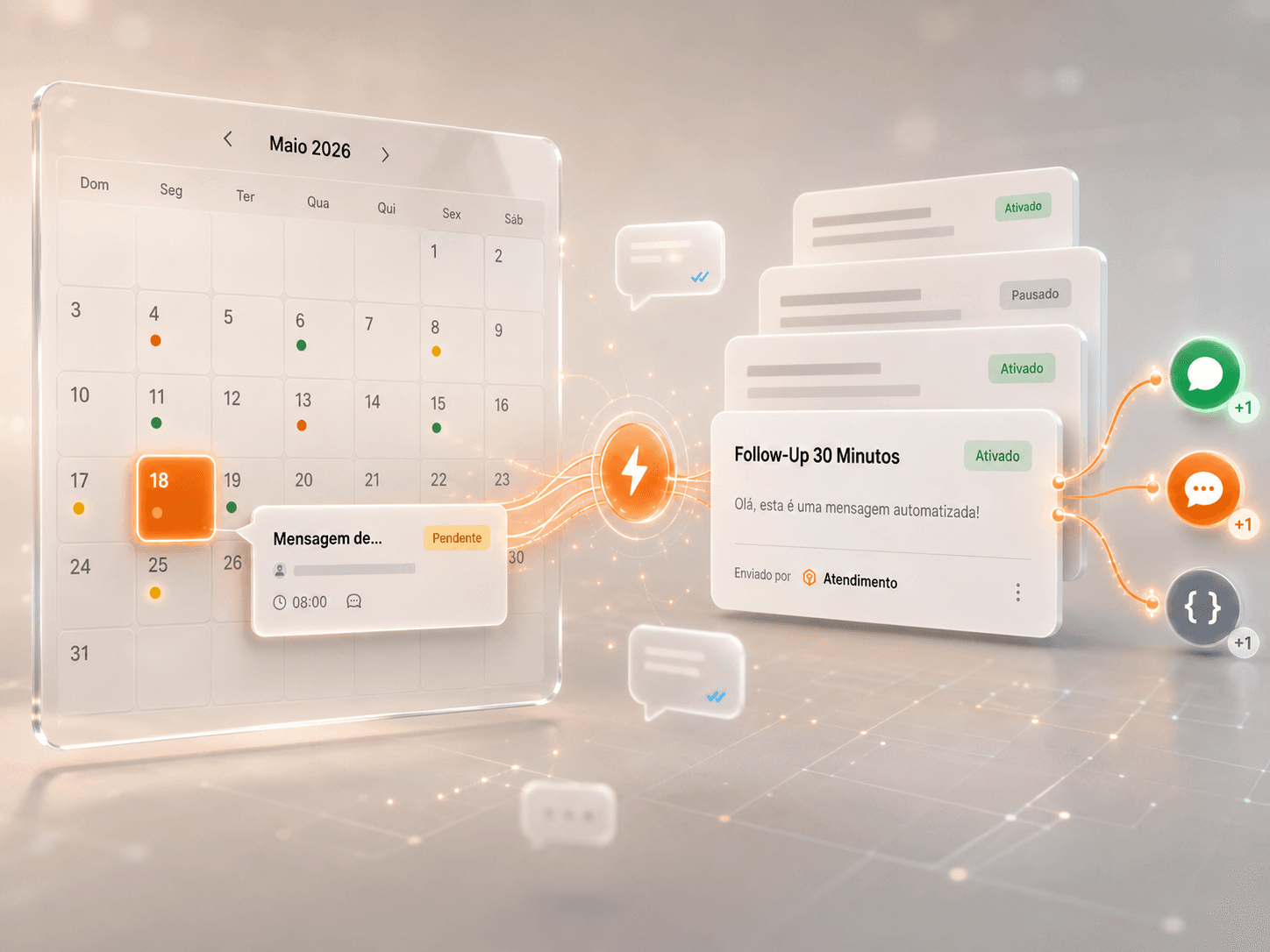 Campanhas e automações: Crie campanhas, follow-ups e automatize lembretes de forma prática.